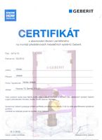 Certifikát - Geberit
