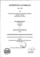 Certification of autorization - Ing. Stanislav Poslušný